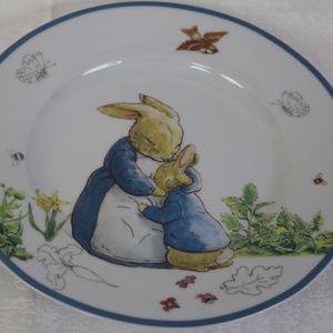 BEATRIX POTTER PETER BUNNY RABBIT EASTER SALAD DESSERT PLATES - S/4 - NEW